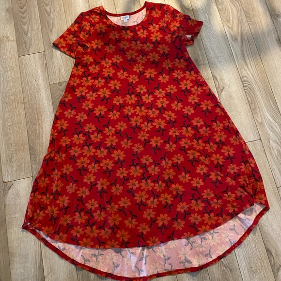 LuLaRoe Dresses & Skirts - MAKE OFFER! Lularoe Carly Dress leggings material